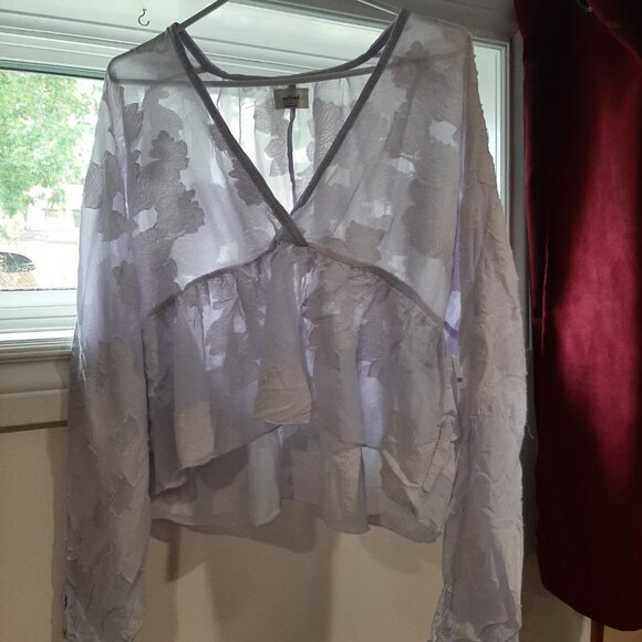 Wilfred Augustine sheer blouse with appliques medium - Picture 3 of 15
